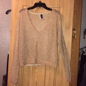 Long sleeve sheer see-through top